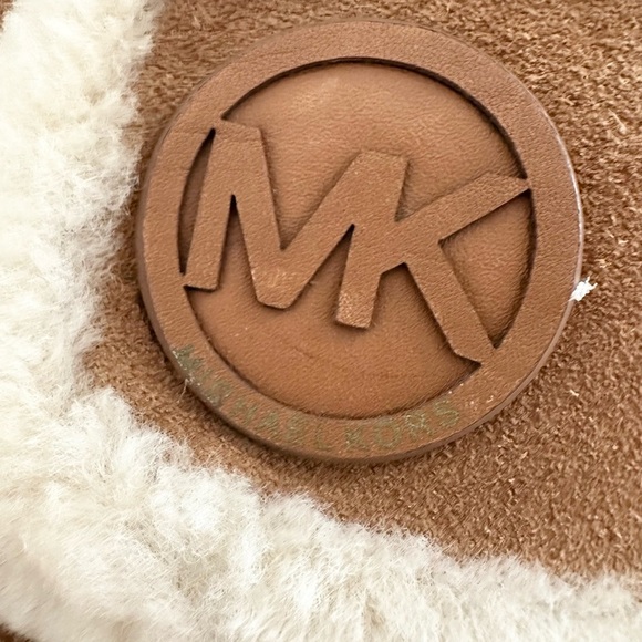 Michael Kors Winter Tall Suede Boots Walnut - size 9 sheep fur - Picture 2 of 7